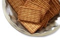 indian biscuits wheat biscuits in the plate white background Royalty Free Stock Photo