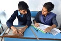 Indian Blind Student Giving Examination
