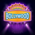 Indian bollywood cinema vector sign board Royalty Free Stock Photo