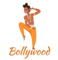 Indian Bollywood couple dancing vector