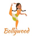 Indian Bollywood couple dancing vector