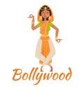 Indian Bollywood couple dancing vector