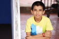 Indian Boy Posing to Camera Royalty Free Stock Photo