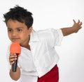 Indian boy singing song