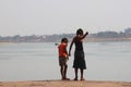 Indian Boys Fishing Royalty Free Stock Photo