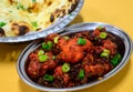 Indian bread and manchurian