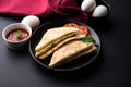 Indian Bread omelette / omlet / omlete sandwich Royalty Free Stock Photo