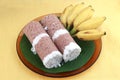 Indian breakfast Puttu and banana. Royalty Free Stock Photo