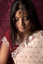 Indian bridal beauty with tikka Royalty Free Stock Photo