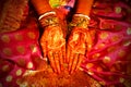 Indian bridal hand Mehendi makeup