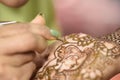 indian bridal Mehndi Royalty Free Stock Photo