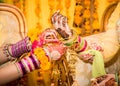 Indian bride hands getting decorated.