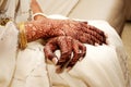 Indian Brides henna hand Royalty Free Stock Photo