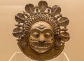 Indian bronze face mask from the tribal folk people of Karnataka, India