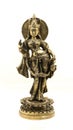 an indian bronze sculpture of indian queen radha