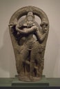 Indian Buddha sculpture in museum.