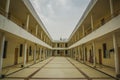 Indian building with open courtyard inside. Kanpur, India