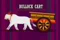 Indian Bullock cart representing colorful India