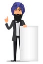 Indian business man cartoon character