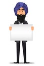 Indian business man cartoon character