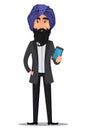 Indian business man cartoon character Royalty Free Stock Photo