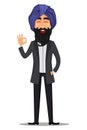 Indian business man cartoon character