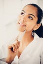 Indian business woman thinking future Royalty Free Stock Photo
