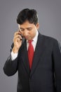 Indian Businessman with Cellphone Royalty Free Stock Photo