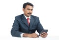 Indian Businessman with Cellphone Royalty Free Stock Photo