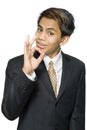 Indian businessman OK sign Royalty Free Stock Photo