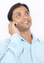 Indian businessman talking on cellphone Royalty Free Stock Photo