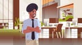 Indian businessman in turban folded hands business man in coworking space modern office room interior creative workspace