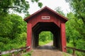 Indian Camp Covered Bridge in Guernsey County, Ohio Royalty Free Stock Photo