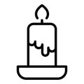 Indian candle icon outline vector. City kolkata