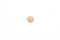 Indian 24 carat gold coin isolated in white background
