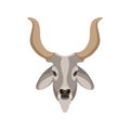 Indian cattle oxen head vector illustration style Flat Royalty Free Stock Photo