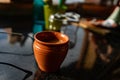 Indian chaiTea in a kulladIndian clay cup beautifully captured