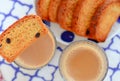 Indian chai -tea and toast Royalty Free Stock Photo