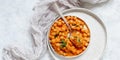 Indian chana masala or chickpea curry