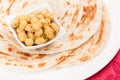 Indian Chana Masala and Parotta Royalty Free Stock Photo