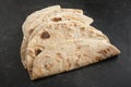 Indian Chapatis on a Dark Background Royalty Free Stock Photo