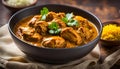 Indian Chicken Curry in a Bowl