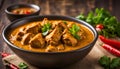 Indian Chicken Curry in a Bowl