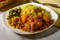 Indian Chicken Curry Dinner Royalty Free Stock Photo