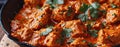 Indian Chicken Tikka Masala in a Korai Royalty Free Stock Photo