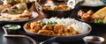 Indian chicken tikka masala on plate with basmati rice Royalty Free Stock Photo