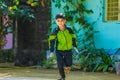 Indian child running at playground Royalty Free Stock Photo