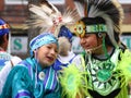 Indian children on parade float Royalty Free Stock Photo