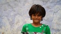Sikar, Rajasthan, India - Aug 2020: Surprised teenager looking at camera. Handsome happy child Royalty Free Stock Photo