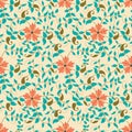 Indian Chintz seamless vector pattern design for